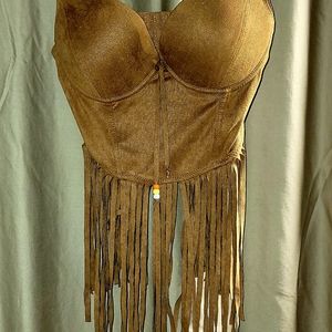 Very cute halter top with fringe